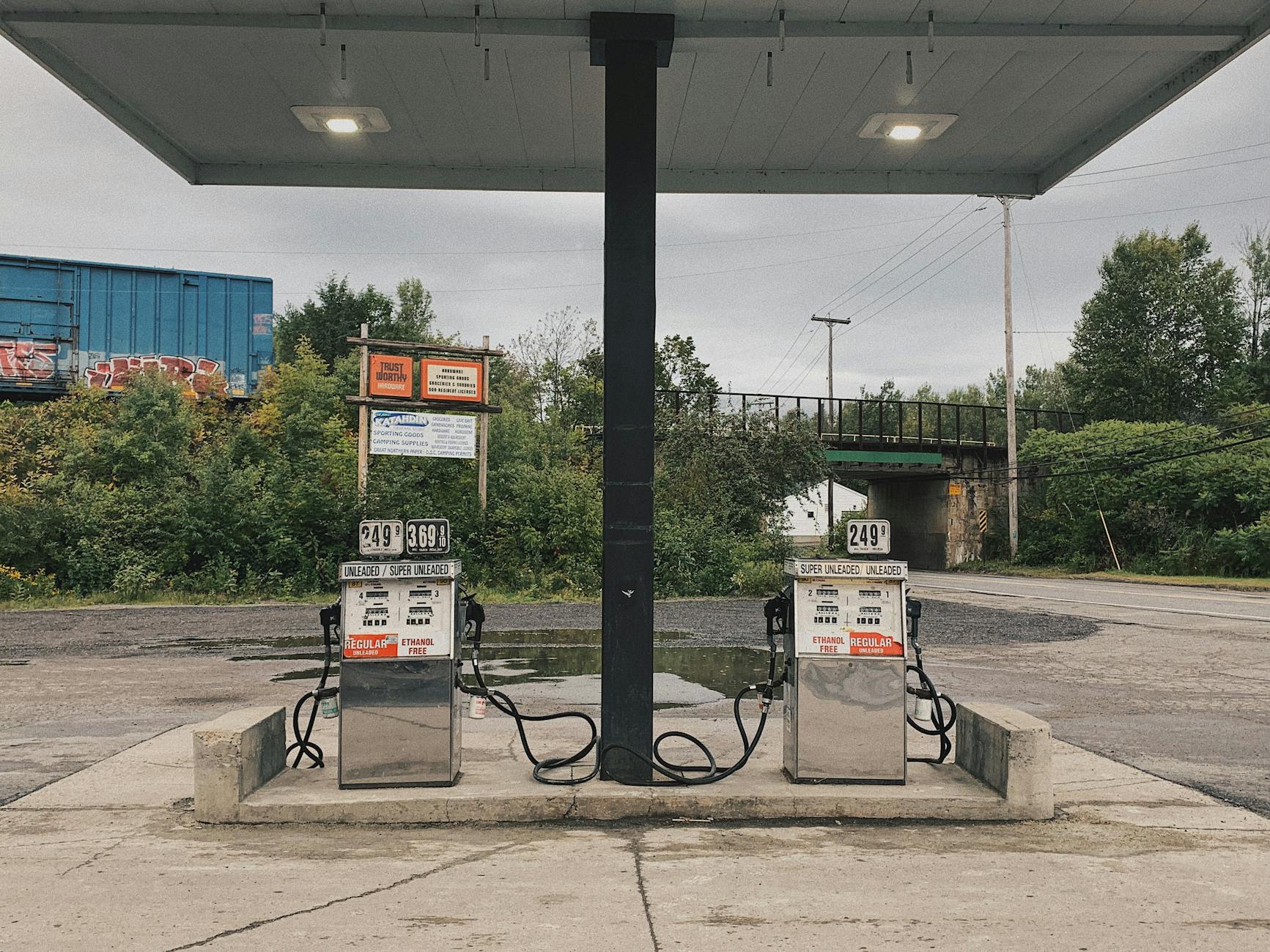 empty gas station